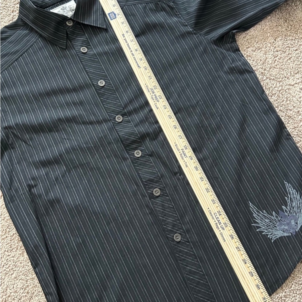 Red Level 9 1763 Mens Black Gray Striped Longsleeve Shirt XL‎ - Picture 12 of 12